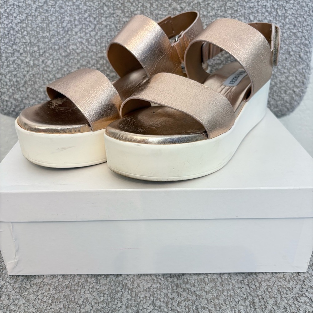 Steve Madden Rachel Rose Gold Platform Sandals